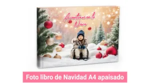 Foto libro con fotos impresas para la Navidad. Az apaisado.