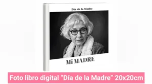 Álbum de fotos impreso con diseño personalizado 20x20cm para Día de la madre.