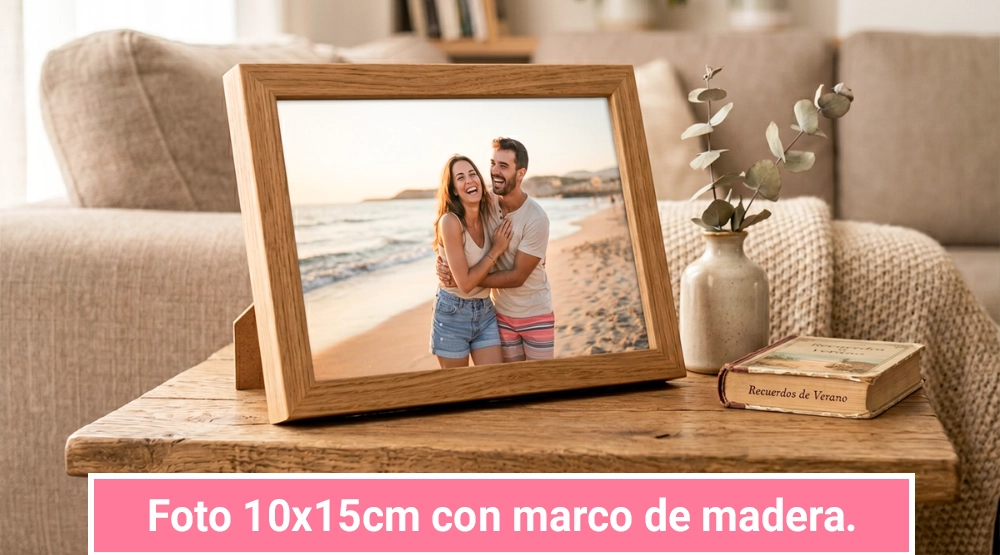 Foto con marco 10x15cm